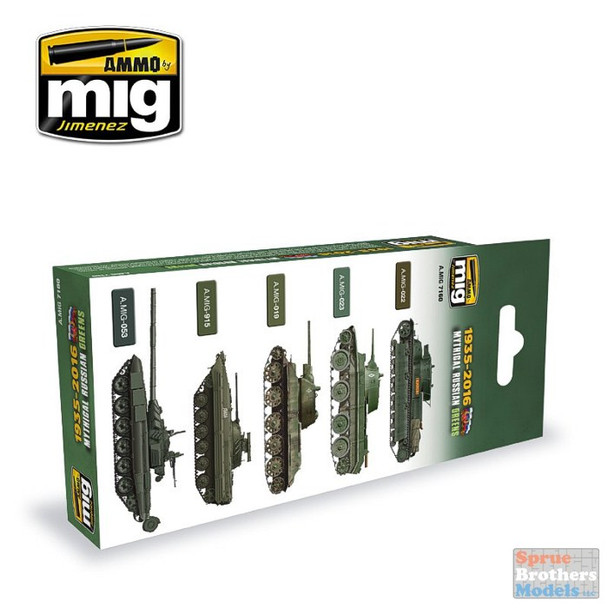 AMM7160 AMMO by Mig Paint Set - Mythical Russian Greens 1935-2016
