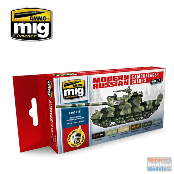 AMM7161 AMMO by Mig Paint Set - Modern Russian Camouflage Colors Vol 2