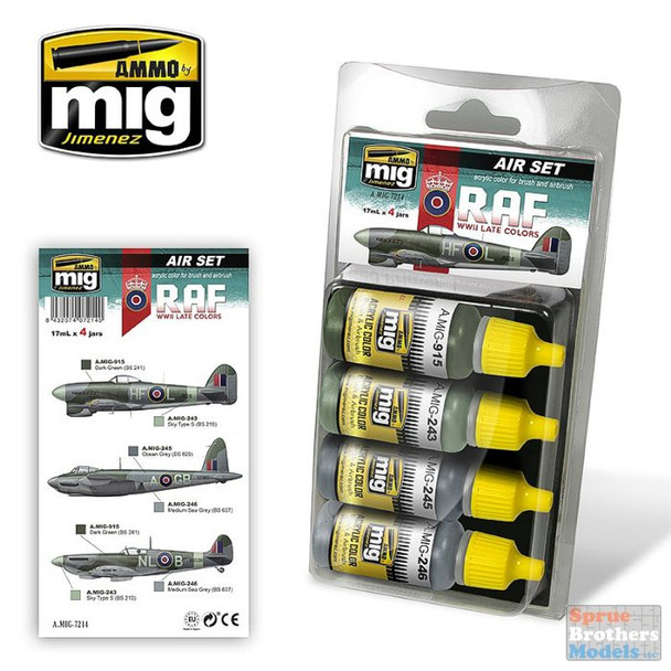 AMM7214 AMMO by Mig Air Paint Set - RAF WW2 Late Colors