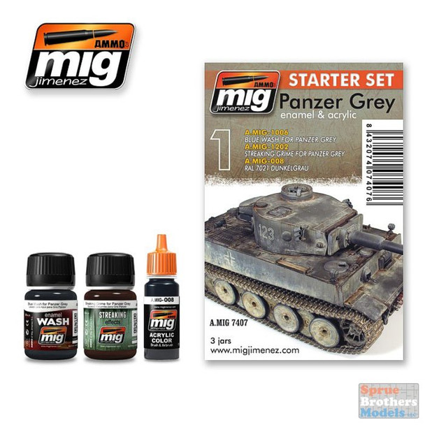 AMM7407 AMMO by Mig Starter Set - Panzer Grey