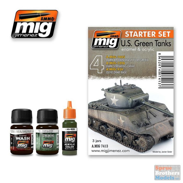 AMM7413 AMMO by Mig Starter Set - US Green Tanks