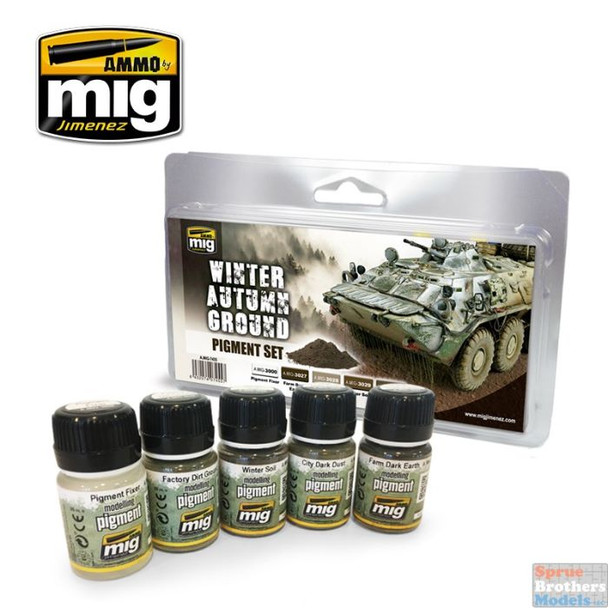 AMM7455 AMMO by Mig Winter Autumn Ground Pigment Set