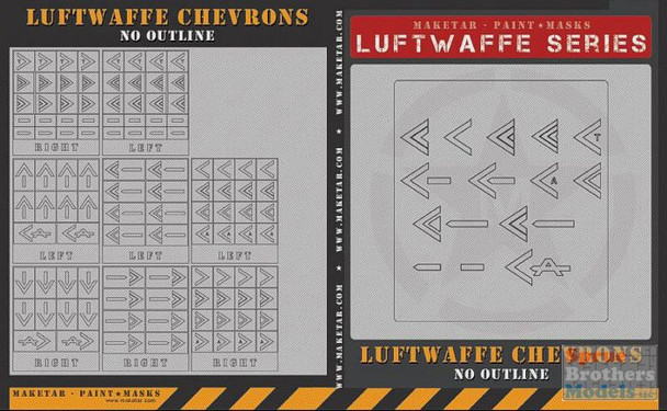 MAK32059K 1:32 Maketar Paint Masks Luftwaffe Series - Luftwaffe Chevrons - No Outline