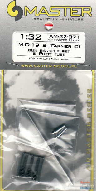 MASAM32071 1:32 Master Model MiG-19S Farmer C Gun Barrels & Pitot Tube Set