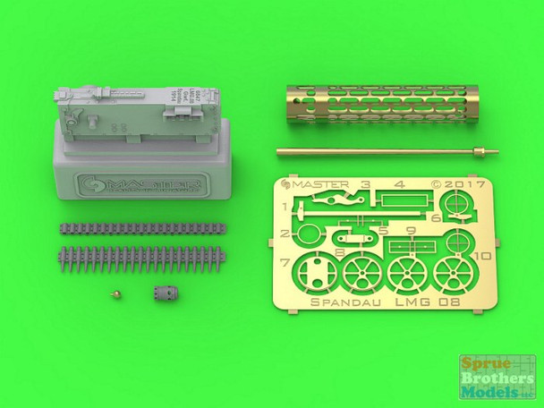MASAM32104 1:32 Master Model German WW1 Machine Gun Spandau LMG 08 with Cooling Jacket Ver 3