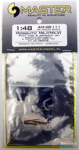 MASAM48111 1:48 Master Model Mosquito Mk.II/VI Pitot Tube & Armament Set (TAM kit)