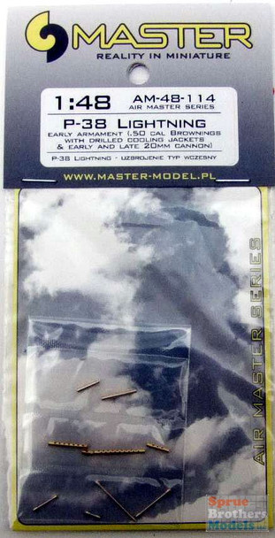 MASAM48114 1:48 Master Model P-38 Lightning Early Armament Set