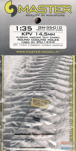 MASGM35010 1:35 Master Model KPV 14.5mm Russian Machine Gun Barrel (Round Cooling Holes)
