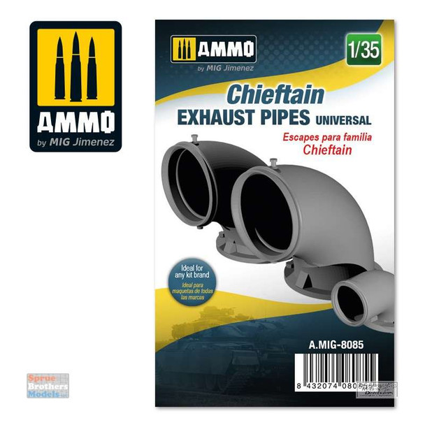 AMM8085 1:35 AMMO by Mig Chieftain Exhaust Pipes