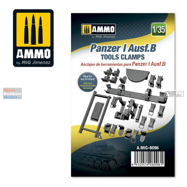 AMM8096 1:35 AMMO by Mig Panzer I Ausf.B Tools Clamps