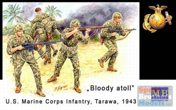 MBM35043 1:35 Masterbox U.S. Marine Corps Infantry, Tarawa, November 1943 - 5 Figures Set #3543