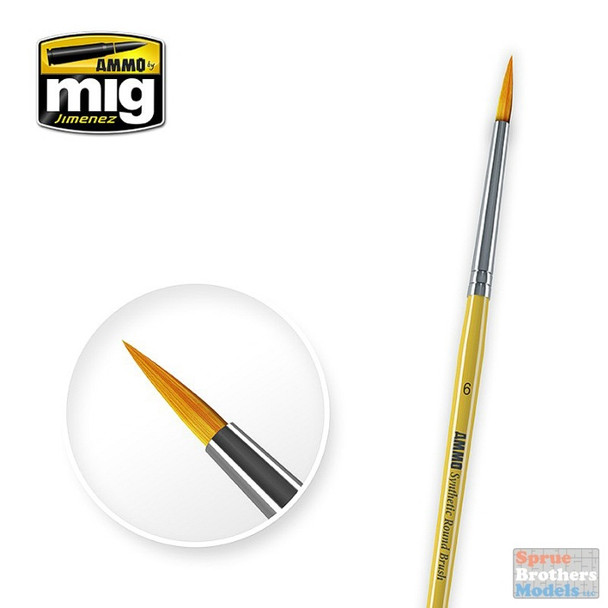 AMM8616 AMMO by Mig - #6 Synthetic Round Brush