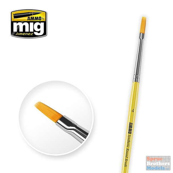 AMM8620 AMMO by Mig - #4 Synthetic Flat Brush