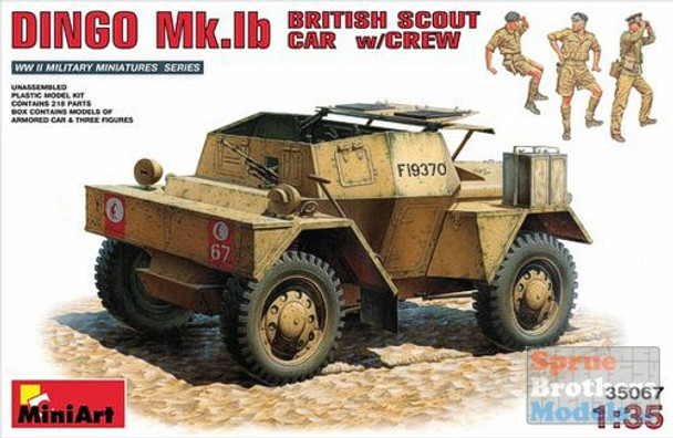 MIA35067 1:35 Miniart Dingo Mk 1b British Scout Car with Crew