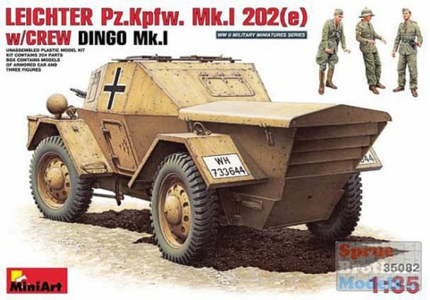 MIA35082 1:35 Miniart Leichter Pz.Kpfw. Mk.I 202(e) w/Crew (3 figures)