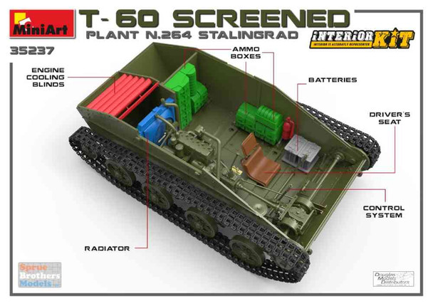 MIA35237 1:35 Miniart T-60 Screened Plant N.264  Stalingrad [Interior Kit]