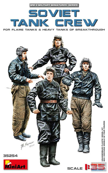 MIA35254 1:35 MiniArt Soviet Tank Crew Figure Set  [for Flame Tanks & Heavy Tanks of Breakthrough] (5 figures)