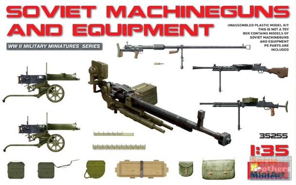 MIA35255 1:35 MiniArt Soviet Machineguns and Equipment