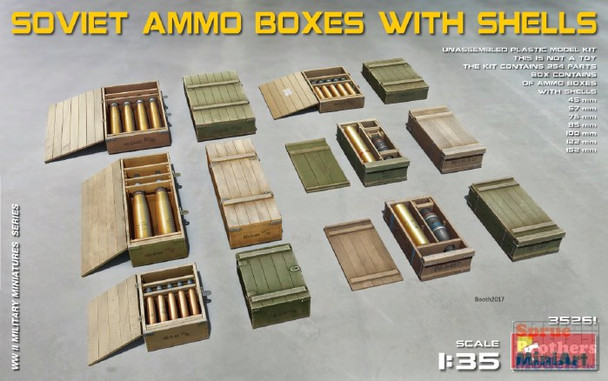 MIA35261 1:35 MiniArt Soviet Ammo Boxes with Shells