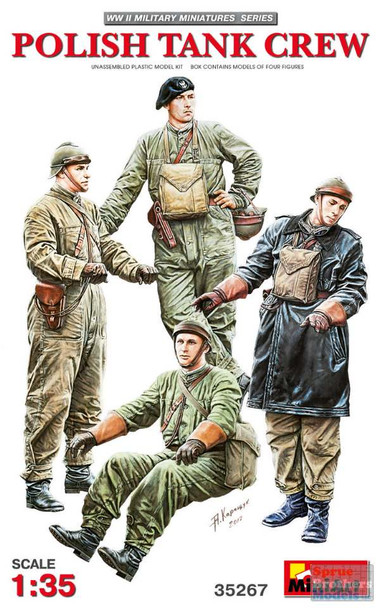 MIA35267 1:35 MiniArt Polish Tank Crew Figure Set