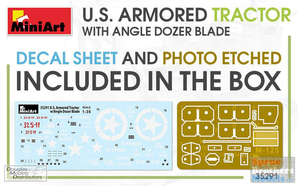 MIA35291 1:35 Miniart US Armored Tractor with Angle Dozer Blade