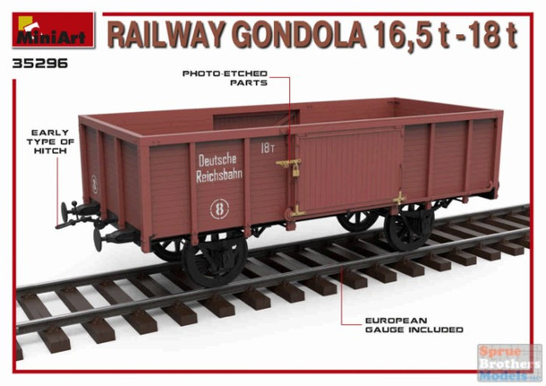 MIA35296 1:35 Miniart Railway Gondola 15.5 - 18t