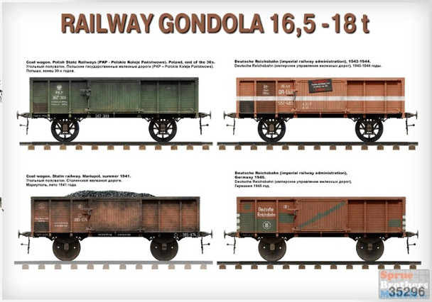 MIA35296 1:35 Miniart Railway Gondola 15.5 - 18t