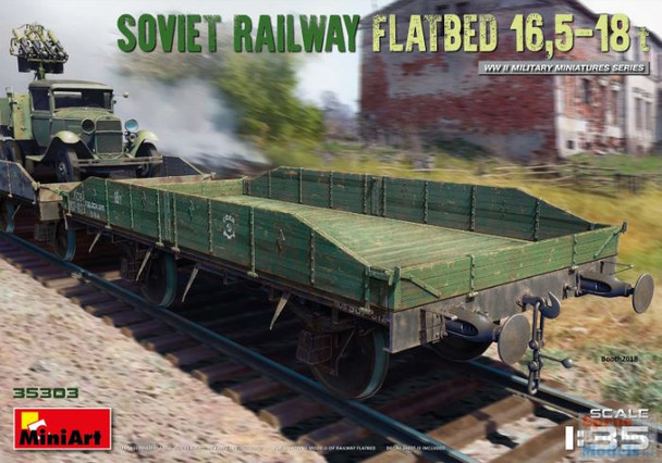 MIA35303 1:35 Miniart Soviet Railway Flatbed 16.5-18t