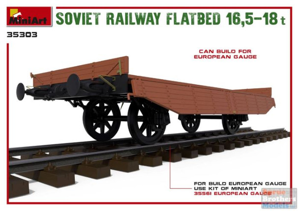 MIA35303 1:35 Miniart Soviet Railway Flatbed 16.5-18t