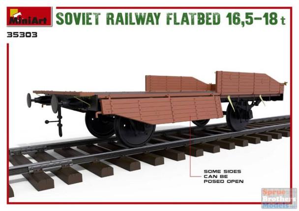 MIA35303 1:35 Miniart Soviet Railway Flatbed 16.5-18t