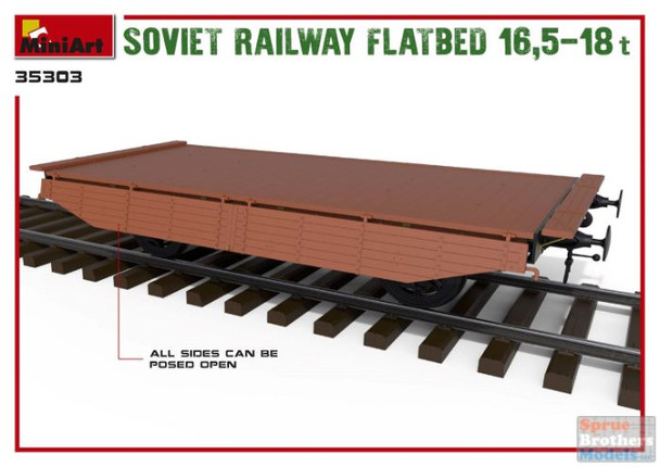 MIA35303 1:35 Miniart Soviet Railway Flatbed 16.5-18t