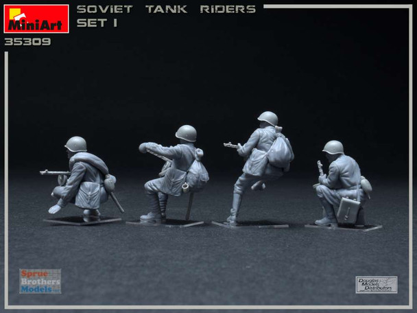 MIA35309 1:35 MiniArt Soviet Infantry Tank Riders Figure Set 1