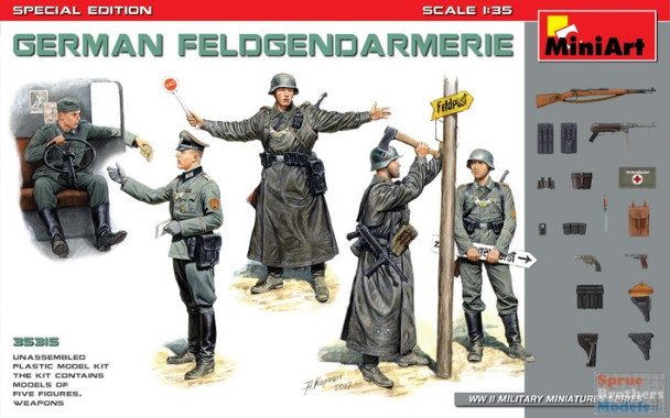 MIA35315 1:35 Miniart Figure Set - German Feldgendarmerie (5 figures)