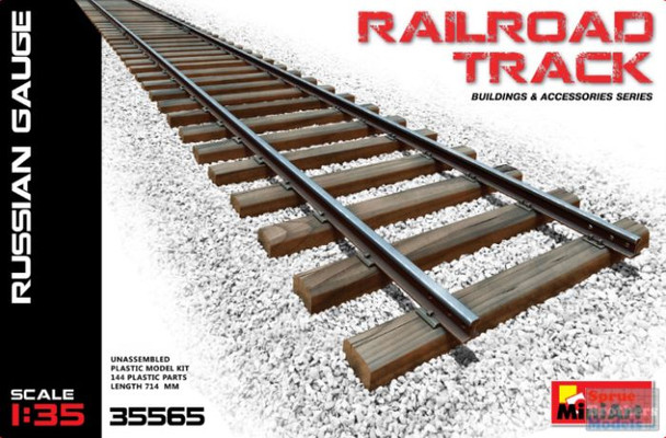 MIA35565 1:35 Miniart Railroad Track - Russian Gauge