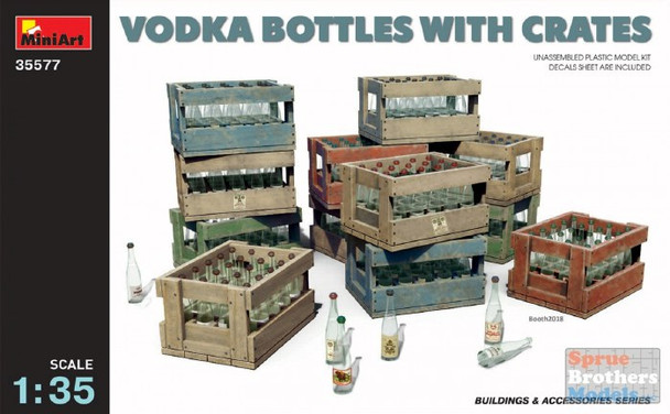 MIA35577 1:35 MiniArt Vodka Bottles with Crates