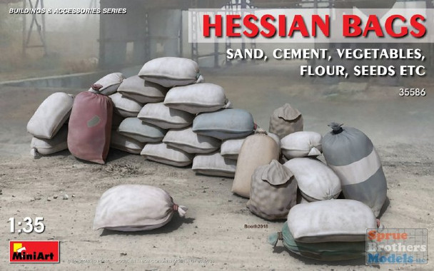 MIA35586 1:35 Miniart Hessian Bags (Sand, Cement, Vegetables, Flour, Seeds, Etc)