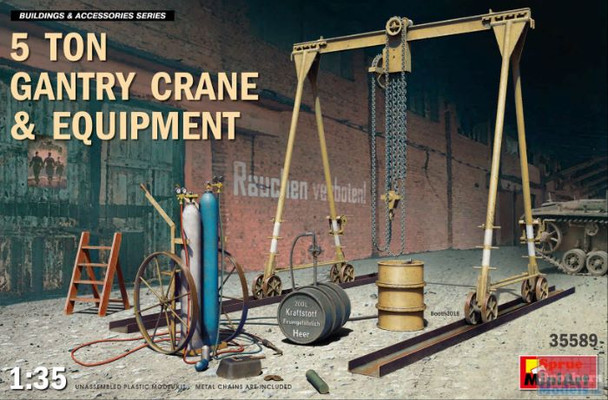 MIA35589 1:35 Miniart 5 Ton Gantry Crane & Equipment