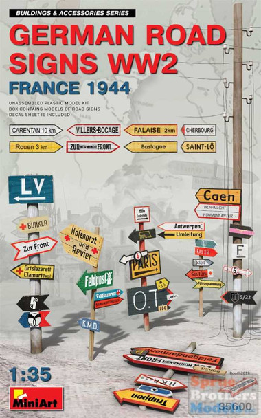 MIA35600 1:35 Miniart German Road Signs WW2 France 1944