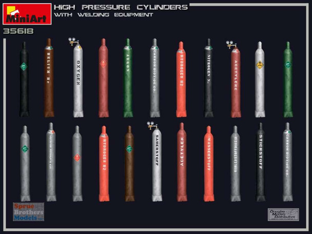 MIA35618 1:35 Miniart High Pressure Cylinders with Welding Equipment