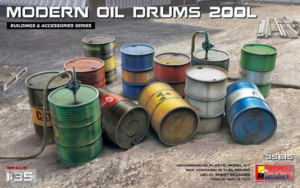 MIA35615 1:35 MiniArt Modern Oil Drums 200L