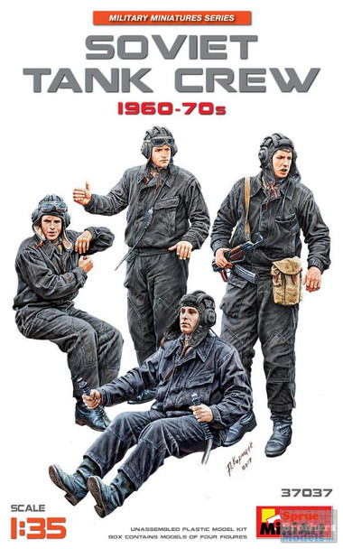 MIA37037 1:35 MiniArt Soviet Tank Crew 1960-70s Figure Set