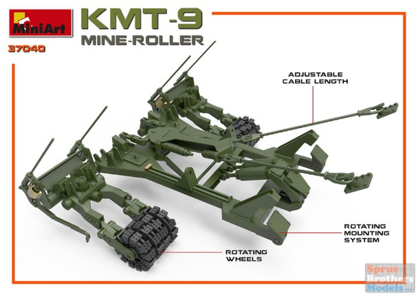 MIA37040 1:35 Miniart KMT-9 Mine Roller - Sprue Brothers Models LLC