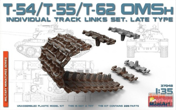 MIA37048 1:35 MiniArt T-54/T-55/T-62 OMSH Individual Track Links Set Late Type