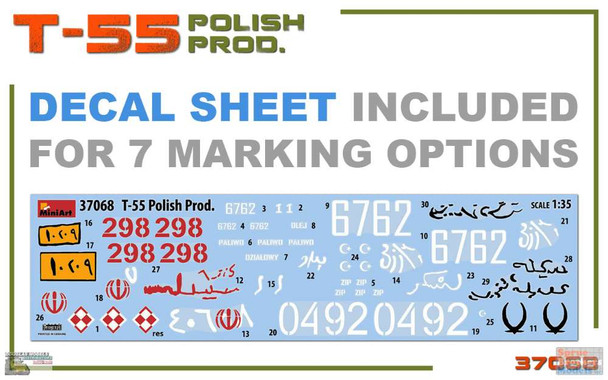 MIA37068 1:35 Miniart T-55 Polish Production