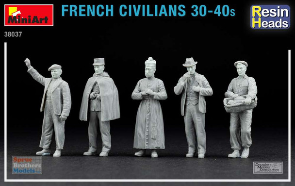 MIA38037 1:35 MiniArt French Civilians 1930-40s Figure Set