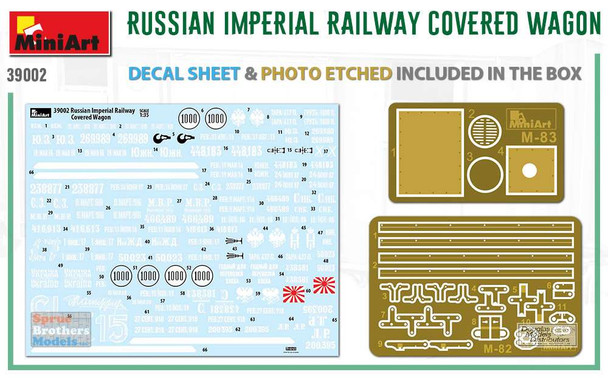 MIA39002 1:35 Miniart Russian Imperial Railway Covered Wagon