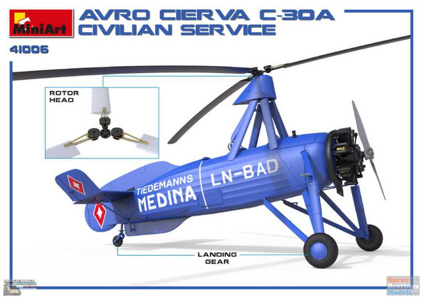 MIA41006 1:35 MiniArt Avro Cierva C.30A Civilian Service
