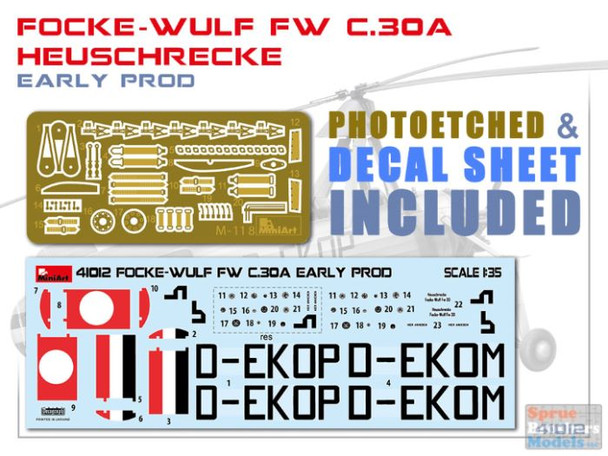 MIA41012 1:35 MiniArt Focke Wulf Fw C.30A Heuschrecke Early Prod