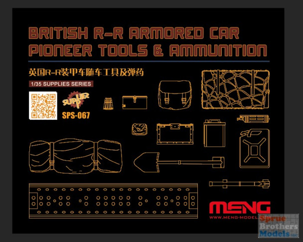 MNGSPS067 1:35 Meng British R-R Armored Car Pioneer Tools & Ammunition