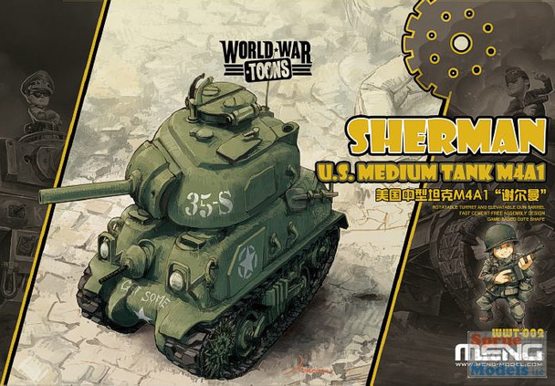 MNGWWT002 Meng World War Toons - M4A1 Sherman US Medium Tank